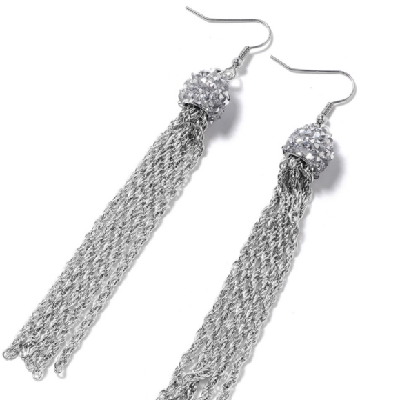 White Chroma Necklace and Earrings Set - Picture 3 of 4